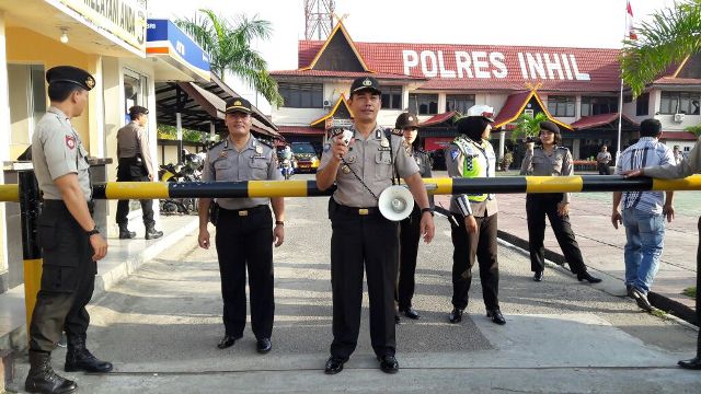 Polres Inhil Gelar Simulasi Alarm Stelling dan Sispam Mako